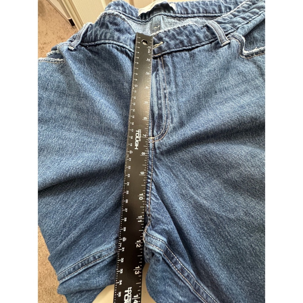 Hollister Jeans Women 18S Blue Curvy Mid-Rise Baggy Denim Short Relaxed Fit - Picture 8 of 8